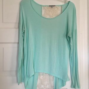 Teal long sleeve tee